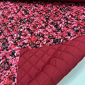 Материалы для творчества handmade. Livemaster - original item Fabric: Double-sided stitch with floral print. Handmade.