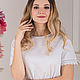 Cotton blouse with lace. Blouses. IVANKA/Odezhda v russkom stile (ivankaclub). Интернет-магазин Ярмарка Мастеров.  Фото №2