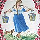 Embroidery 'Galya Carries water.' Vintage, Pictures, St. Petersburg,  Фото №1