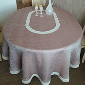 Для дома и интерьера handmade. Livemaster - original item Tablecloth on an oval table polulen Perepev. Handmade.