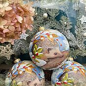 Сувениры и подарки handmade. Livemaster - original item hedgehog with berries painting. Handmade.