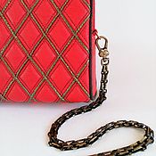 Сумки и аксессуары handmade. Livemaster - original item Helga clutch bag, red evening bag, scarlet clutch. Handmade.