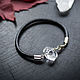 Bracelet with rock crystal, quartz, leather bracelet, minimalist, Bead bracelet, Moscow,  Фото №1