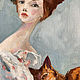 Order Girl and cat, oil painting on canvas. myfoxyart (MyFoxyArt). Livemaster. . Pictures Фото №3