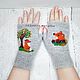 Mittens with Chanterelle embroidery, Mitts, Segezha,  Фото №1
