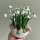 Подснежники. Элементы интерьера. Николаева Ирина. Created flowers.. Интернет-магазин Ярмарка Мастеров.  Фото №2