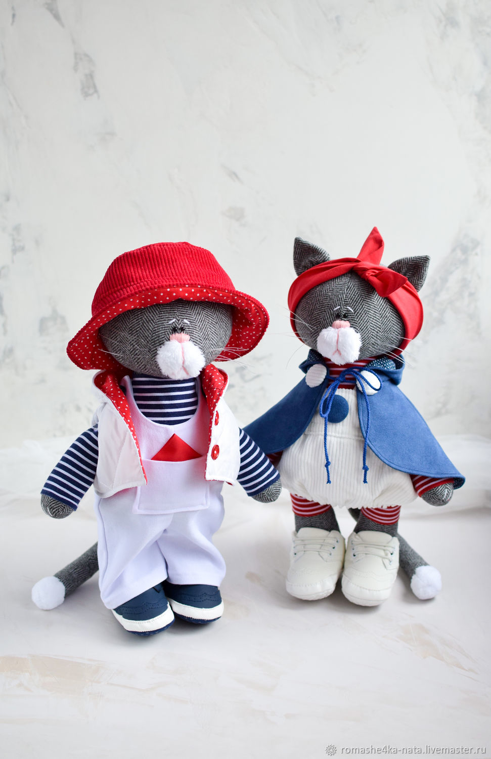 Мягкие игрушки: Парочка текстильных Котиков – купить на Ярмарке ...