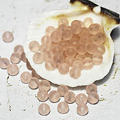 Материалы для творчества handmade. Livemaster - original item Beads Round 40 pcs 4mm Pink Peach Matte. Handmade.