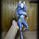 Минерва Кошка серая 32 см авторская шарнирная кукла. Шарнирная кукла. Zlata's fantasy dolls. Ярмарка Мастеров.  Фото №14