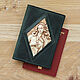 Passport cover made of Botticelli leather'. emerald, Passport cover, Moscow,  Фото №1
