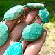 Бусы из амазонита 50 см. Бусы. Ювелирный отдел 'Чароитовый ларец' (jewelry32-charoite-larets). Ярмарка Мастеров.  Фото №9