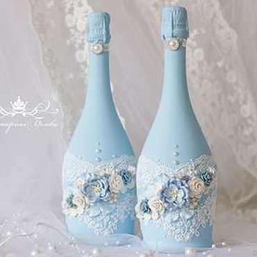 Свадебные бутылки шампанского