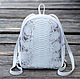 Leather backpack genuine Python and sheep leather. Backpacks. KolibriLeather. Online shopping on My Livemaster.  Фото №2