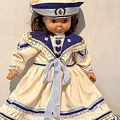 Куклы и игрушки handmade. Livemaster - original item Doll Clothes:sailor dress vintage dolls 19th century. Handmade.