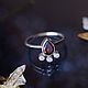 Neat silver ring with garnet and opals. Rings. Honey Hany Jewelry by Olga Khan. My Livemaster. Фото №4