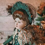 Репродукция антикварной  куклы. Кукла из флюмо Агнес