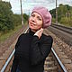 Берет шерстяной Пыльная роза. Береты. Наталья Ваканцеева (ткачество). Интернет-магазин Ярмарка Мастеров.  Фото №2