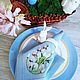  Вербочки. Салфетки. HOME DECOR- вышивка для интерьера.. Ярмарка Мастеров.  Фото №6