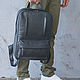 Men's backpack leather 'Salvador' (Dark blue), Men\\\'s backpack, Yaroslavl,  Фото №1