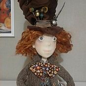 Интерьерная текстильная кукла Люси