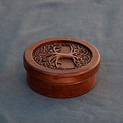Для дома и интерьера handmade. Livemaster - original item Round box 13 cm Yggdrasil. Handmade.