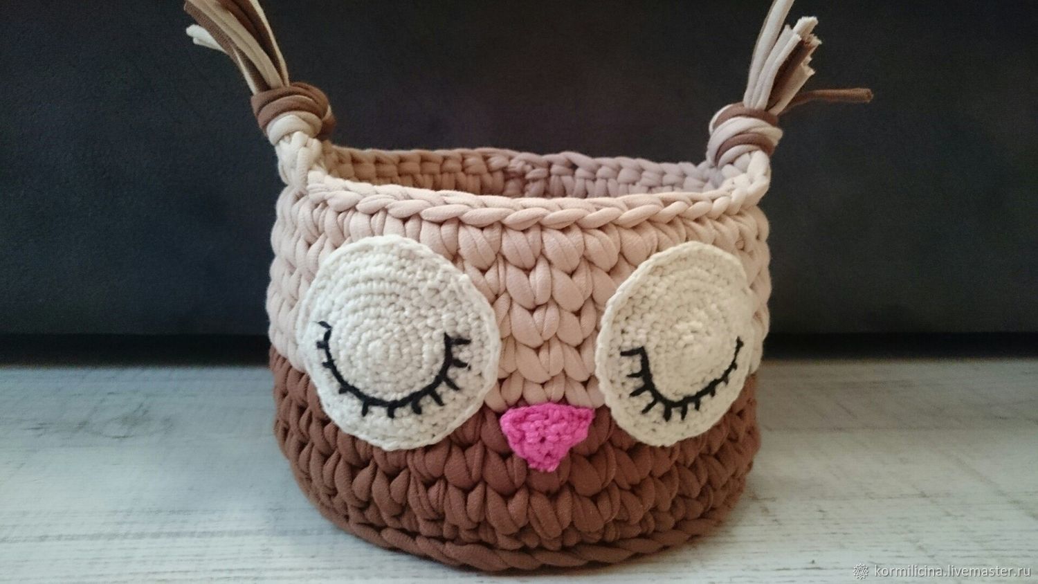 Начало вязания донышка корзинки