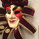 Интерьерная венецианская маска " Божоле". Маски интерьерные. Елена (luxurymask). Интернет-магазин Ярмарка Мастеров.  Фото №2