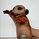 Order A toy on the hand of a meerkat, a puppet for a puppet theater. AnzhWoolToy (AnzhelikaK). Livemaster. . Puppet show Фото №3