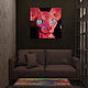 Interior painting: ' Very pink sphinx' 70h70 cm. Pictures. Galkitan. Online shopping on My Livemaster.  Фото №2