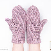 Аксессуары handmade. Livemaster - original item Knitted mittens made of merino wool. Handmade.