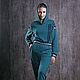 Emerald green women's jumpsuit, Designer jumpsuit with lace. Jumpsuits & Rompers. Lara (EnigmaStyle). My Livemaster. Фото №6