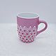 Mug with the author's painting ' White lace', Mugs and cups, Moscow,  Фото №1