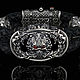 Мужской браслет с черепом  "Blazing 2". Браслет жесткий. Yeti-Jeweler. Ярмарка Мастеров.  Фото №4
