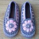 Slippers crocheted "Pink and gray", Slippers, Moscow,  Фото №1