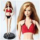 Knitted swimsuit 'Red&Black' for Barbie. Clothes for dolls. Art Studio Edelweiss. Online shopping on My Livemaster.  Фото №2
