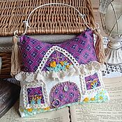 Для дома и интерьера handmade. Livemaster - original item Pendant textile house with keys. Handmade.