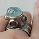 Silver ring with aquamarine and garnets. Rings. etnoart. My Livemaster. Фото №6