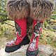Order Felted Leopard Boots. wool gifts. Livemaster. . High Boots Фото №3