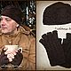 Kit for Men'Bitter chocolate'. Hat and gloves. Caps. Shop Natalia Glebovskaya. My Livemaster. Фото №4