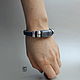 Regaliz bracelet on a leather cord ' Geometry denim'. Regaliz bracelet. Regaliz Bez Usov. My Livemaster. Фото №5