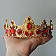 Корона в стиле Барокко - Королевский красный, Диадемы, Калач,  Фото №1