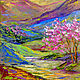 The painting 'cherry blossoms in the Mountains of Vietnam' oil, Pictures, Voronezh,  Фото №1
