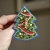 Украшения handmade. Livemaster - original item Christmas brooch Christmas tree. Handmade.