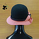 Elegant felt two-tone hat with wide brim. Hats1. Mishan (mishan). My Livemaster. Фото №4