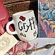 Taza de dibujos animados Harry Potter Gryffindor Gryffindor plataforma 9 3/4. Mugs and cups. Dasha Lepit | Cerámica hecha a mano (dashalepit). Online shopping on My Livemaster.  Фото №2