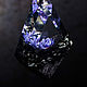 Pendant made of wood and epoxy resin 'Violet', Pendant, Kostroma,  Фото №1