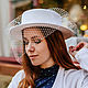 Hat-boater 'Transformer' with an asymmetrical veil, Hats1, Moscow,  Фото №1