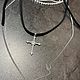 Украшение с подвеской крест, шнуром, чокером Swarovski. Комплекты украшений. Olga-ed0. Ярмарка Мастеров.  Фото №4