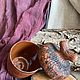 Сахарница - желудь из красной глины с фактурной крышкой. Сахарницы. Гончарная студия Орловых (gonchar-master) (gonchar-master). Интернет-магазин Ярмарка Мастеров.  Фото №2
