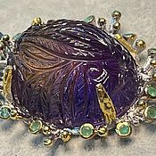Украшения handmade. Livemaster - original item Harmony pendant with amethyst and emeralds. Handmade.
